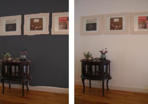 Left is actually the painted wall 