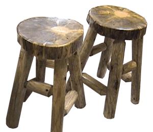 Rustic Pine Barstools